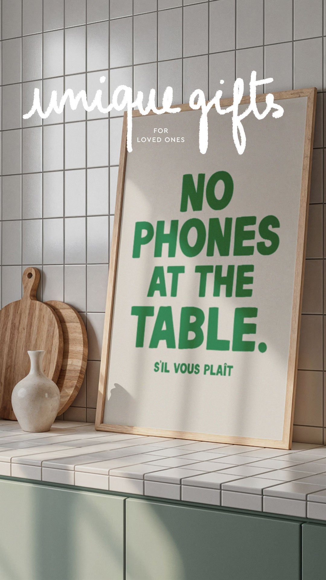 Poster - No Phones at the Table - Catita Illustrations