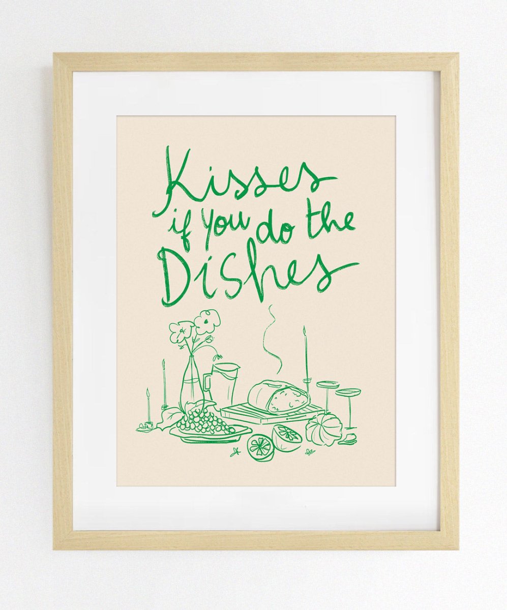Kisses with Dishes - Posters Catita illustrations