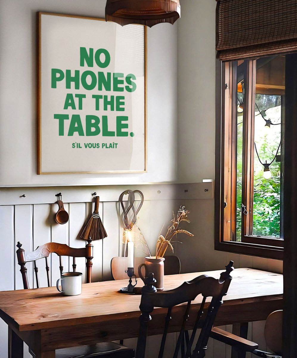 No phones at the table - Posters Catita illustrations